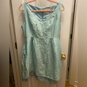 Kate spade dress light blue gold zipper